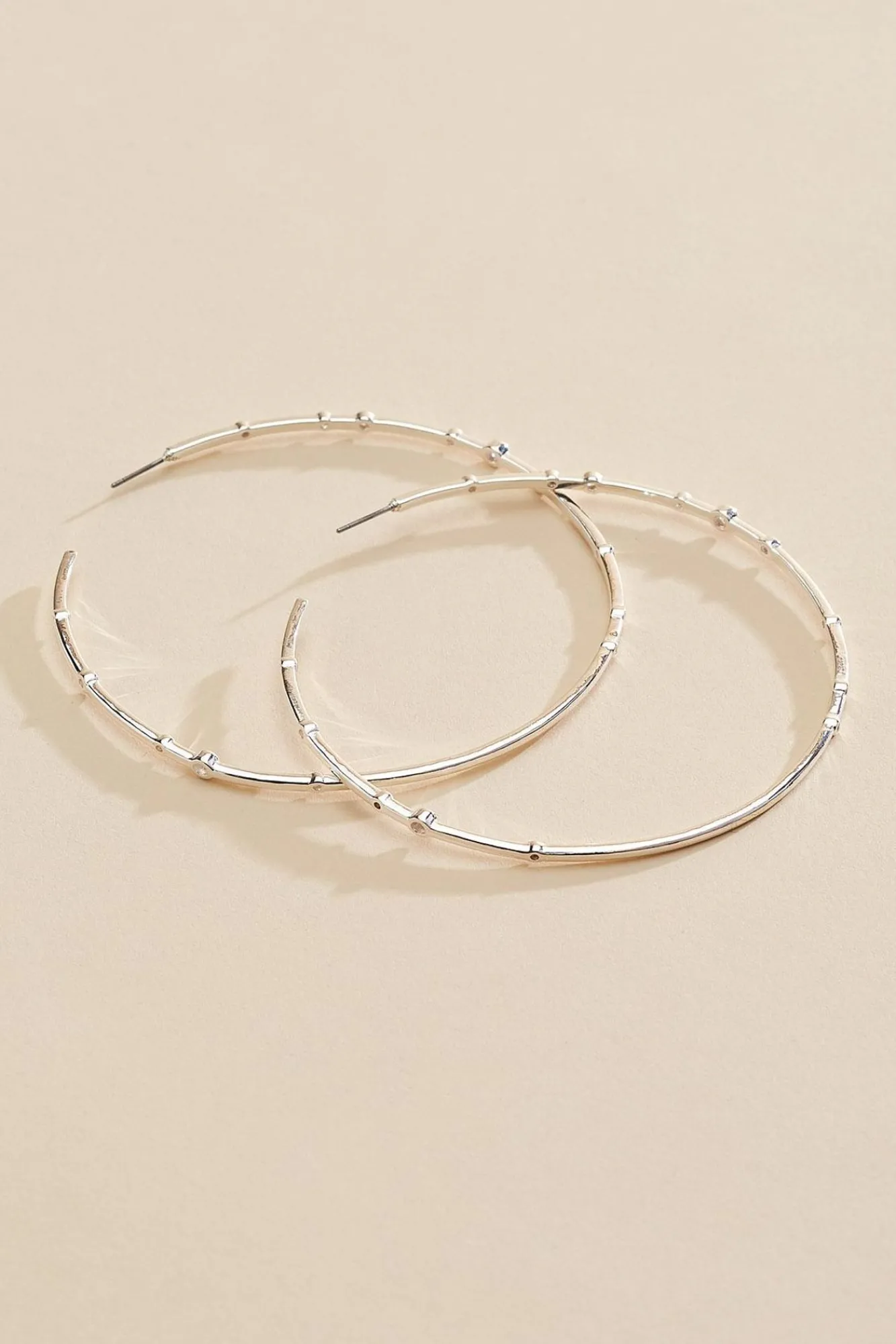 Women Versona Oversized Embellished Hoop Earrings