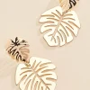 Women Versona Palm Leaf Earrings
