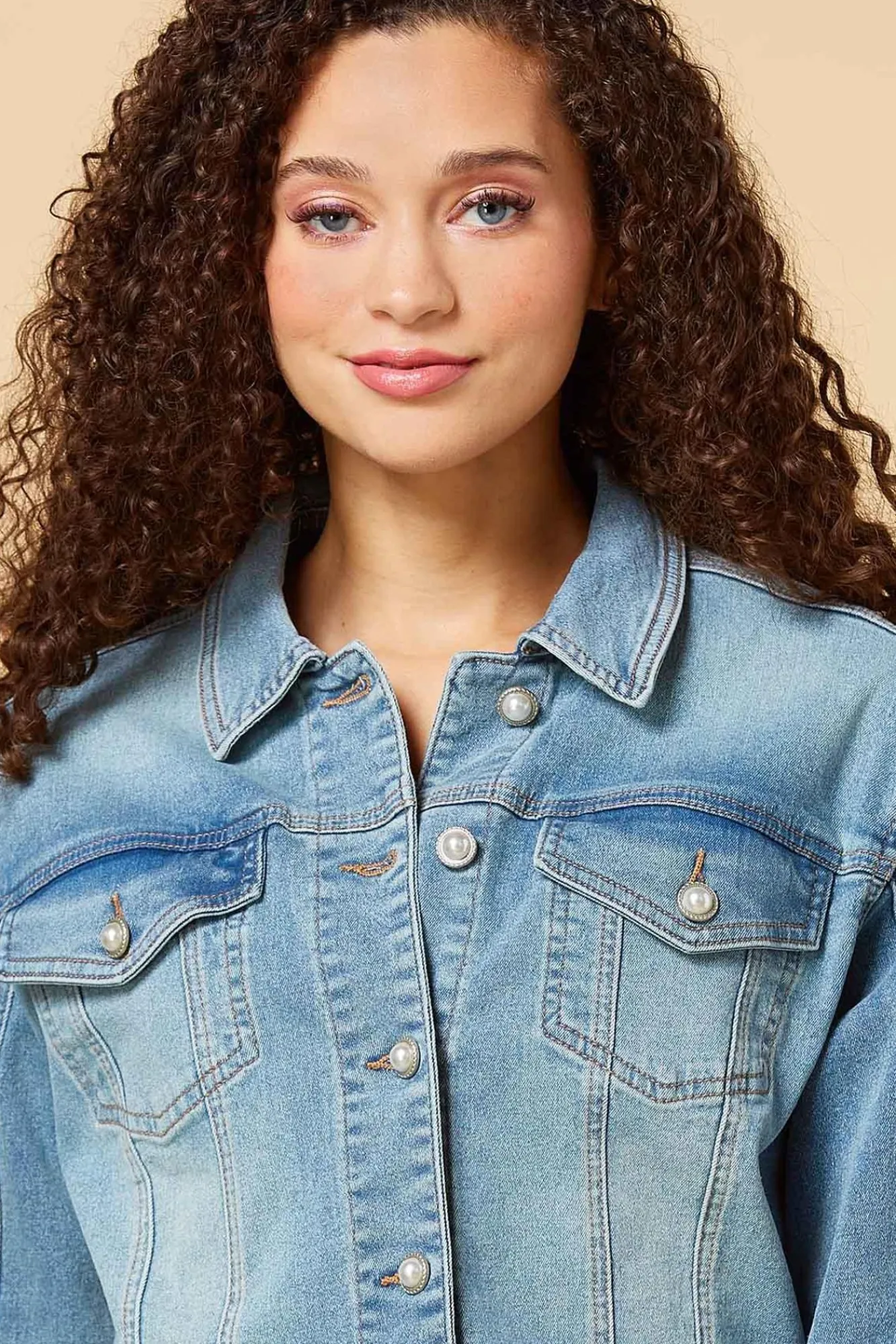 Women Versona Pearly Girl Denim Jacket