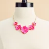 Women Versona Pink Flower Chain Necklace