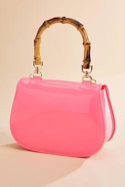Women Versona Pink Jelly Mini Satchel