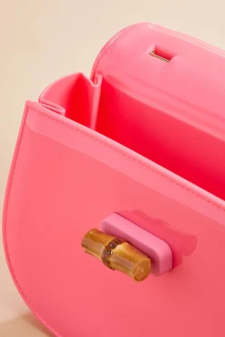 Women Versona Pink Jelly Mini Satchel
