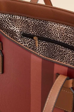 Women Versona Plaid Faux Leather Shopper Bag Set
