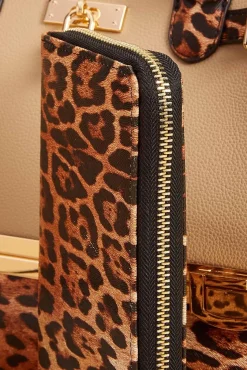 Women Versona Printed Faux Leather Satchel And Wallet Set