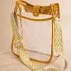 Women Versona Printed Strap Clear Bag