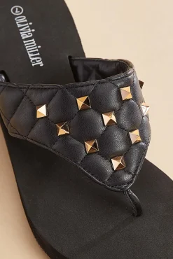 Women Versona Quilted Stud Sandals
