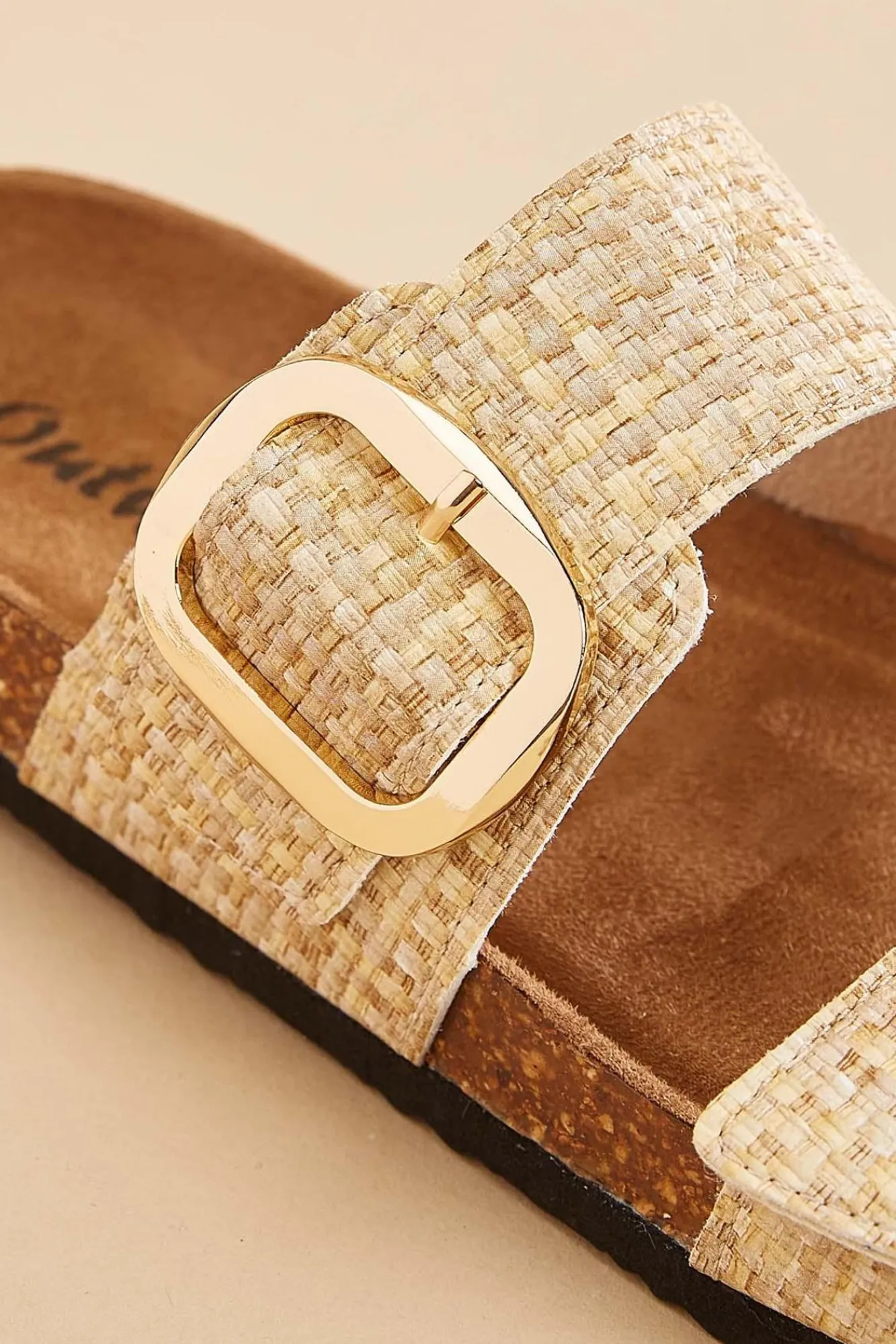Women Versona Raffia Band Footbed Sandals