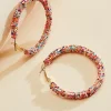 Women Versona Rainbow Sparkle Hoop Earrings