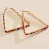 Women Versona Rainbow Trim Triangle Earrings