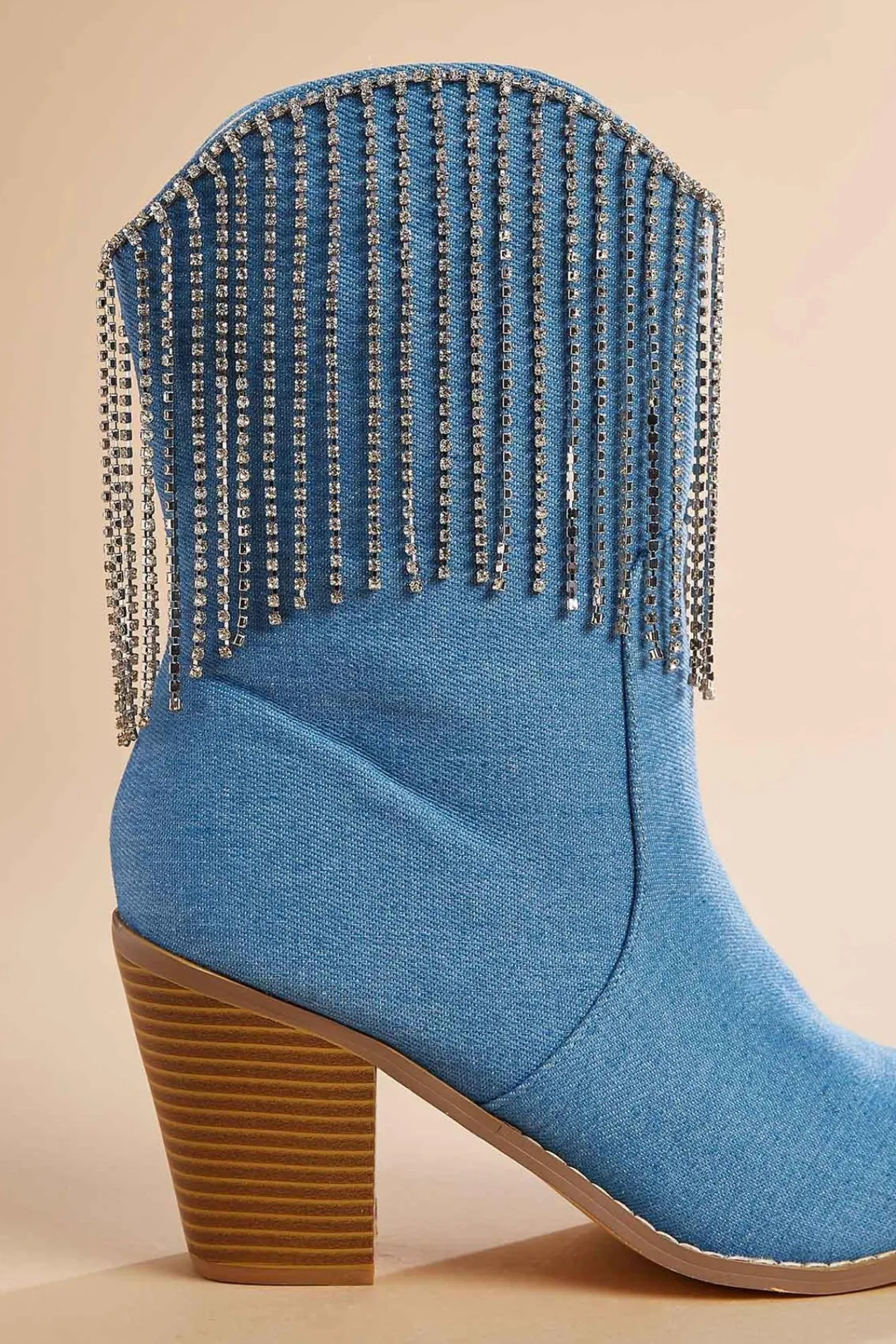 Women Versona Rhinestone Fringe Boots
