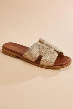 Women Versona Rose Gold Band Sandals
