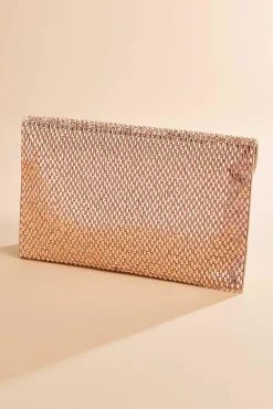 Women Versona Rose Gold Mesh Crossbody