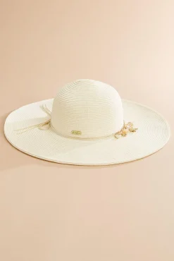 Women Versona Seashells By The Seashore Floppy Hat