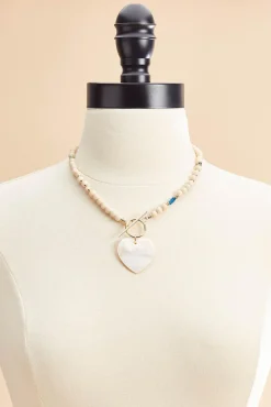 Women Versona Semi Precious Heart Pendant Necklace