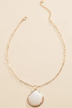 Women Versona Shell Pendant Short Necklace