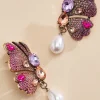 Women Versona Social Butterfly Earrings