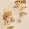 Women Versona Statement Wire Flower Earrings