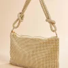 Women Versona Stone Mesh Knot Handle Bag
