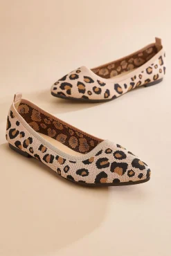 Women Versona Stretch Knit Leopard Flats