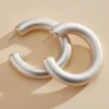 Women Versona Textured Metal Open Hoop Earrings