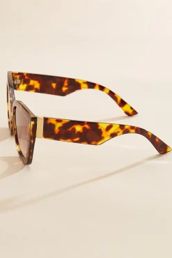 Women Versona Thick Tortoise Sunglasses
