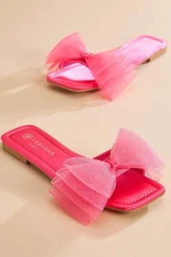 Women Versona Tulle Bow Slides