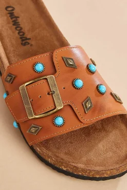 Women Versona Turq Stone Sandals