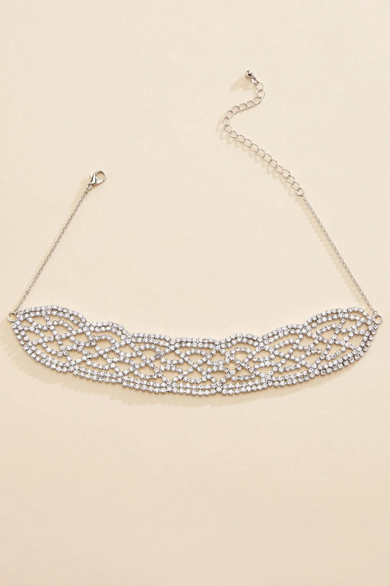 Women Versona Vintage Rhinestone Choker Necklace
