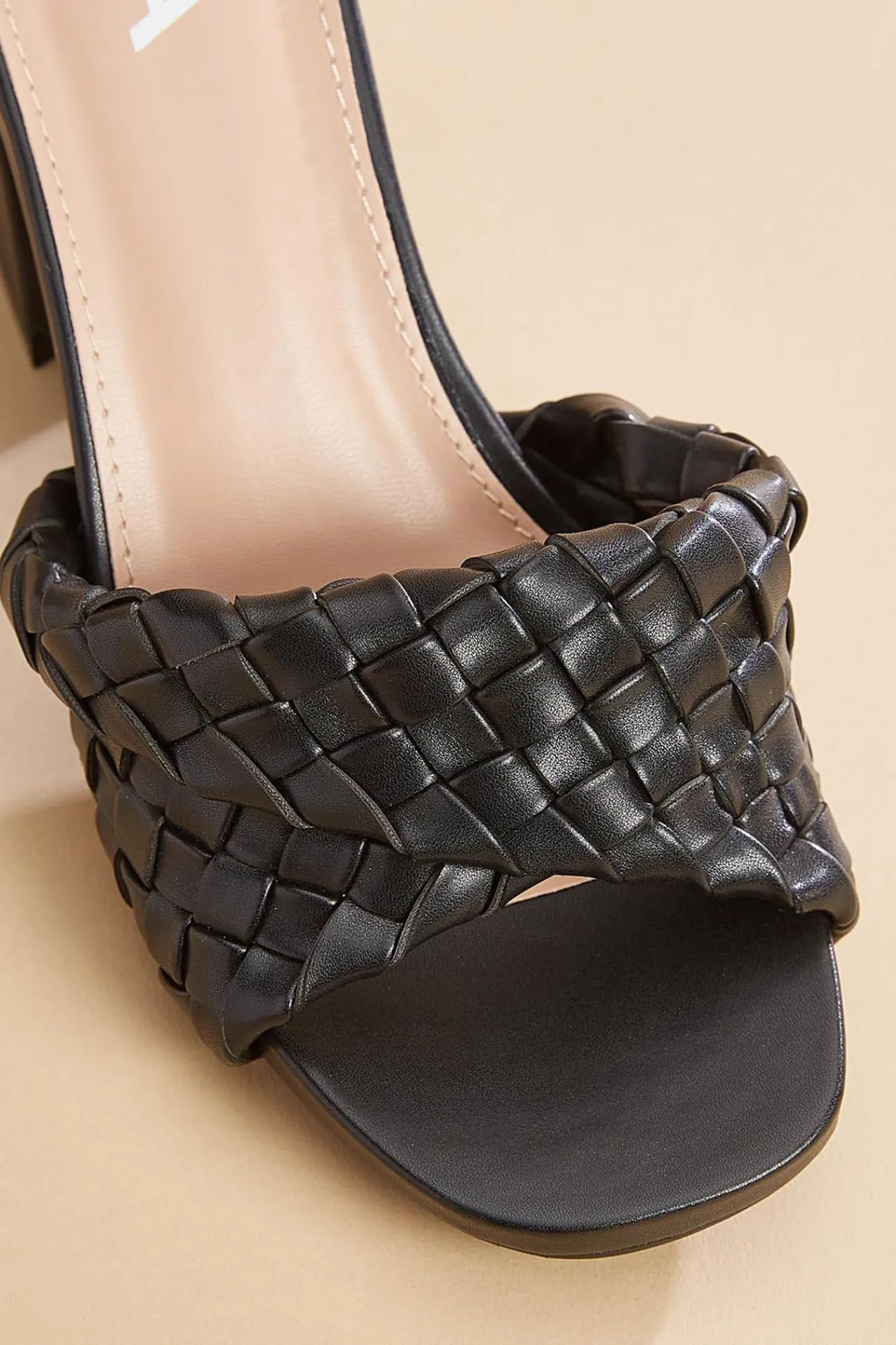 Women Versona Woven Band Slide On Heels