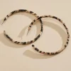 Women Versona Wrapped Animal Print Hoop Earrings